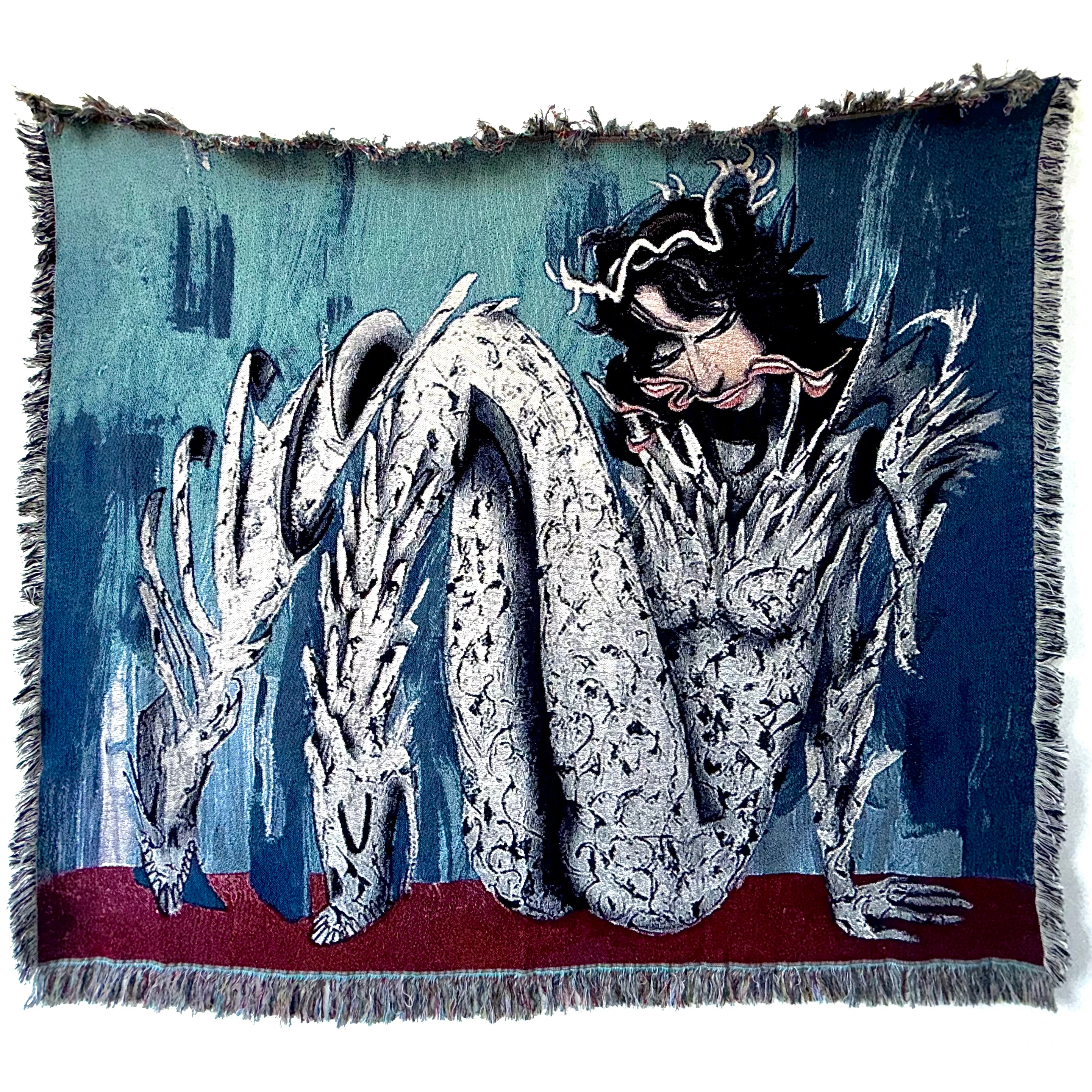 "Sapphire" woven blanket